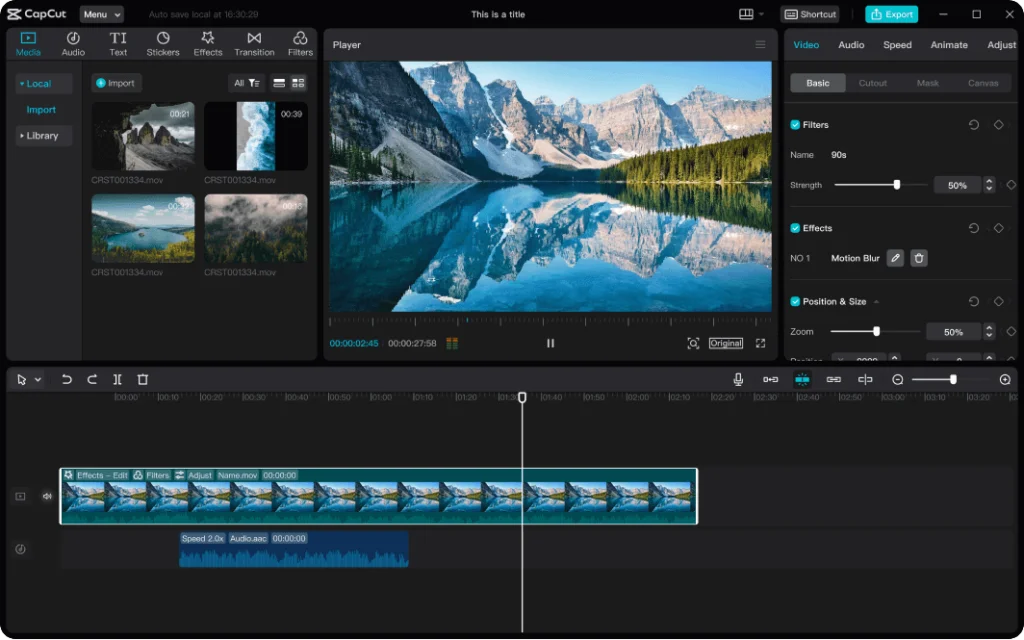 CapCut Pro For PC 2026